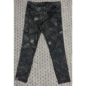 ZYIA Active Women's Black Splatter Print Capris Leggings Size 12